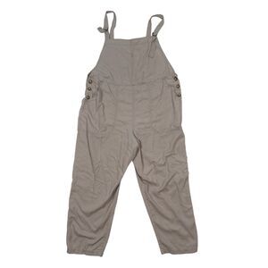 Abercrombie & Fitch Overalls Women’s Size XL Tan Buttons Jumpsuit Casual